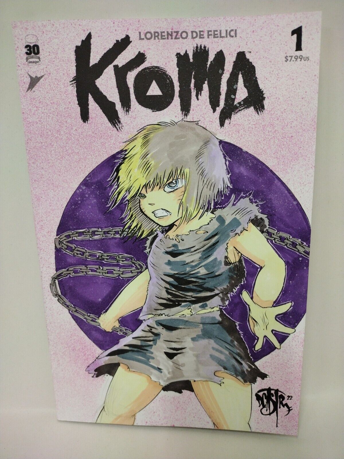 KROMA #1 (2022) De Felici Image Comic Blank Cover w Original DCastr Art ARG COA