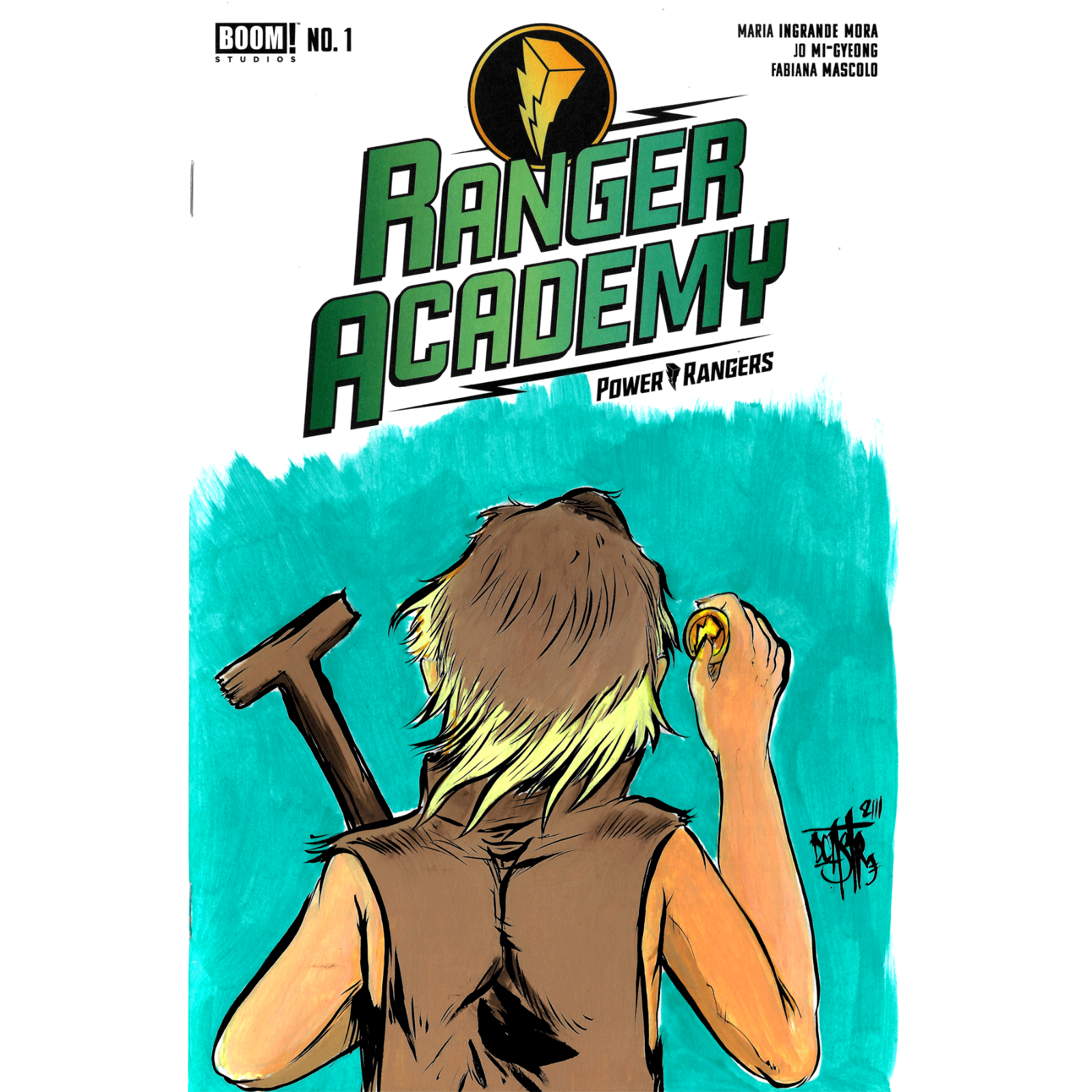 RANGER ACADEMY #1 Blank Sketch Cover Variant Comic 2023W Original Dave Castr Art