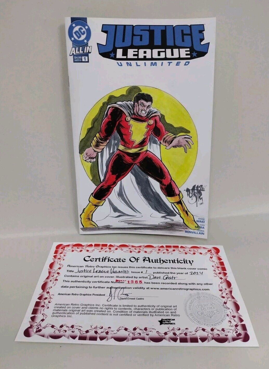 Justice League Unlimited #1 (2024) DC Sketch Variant Comic W Original DCastr Art