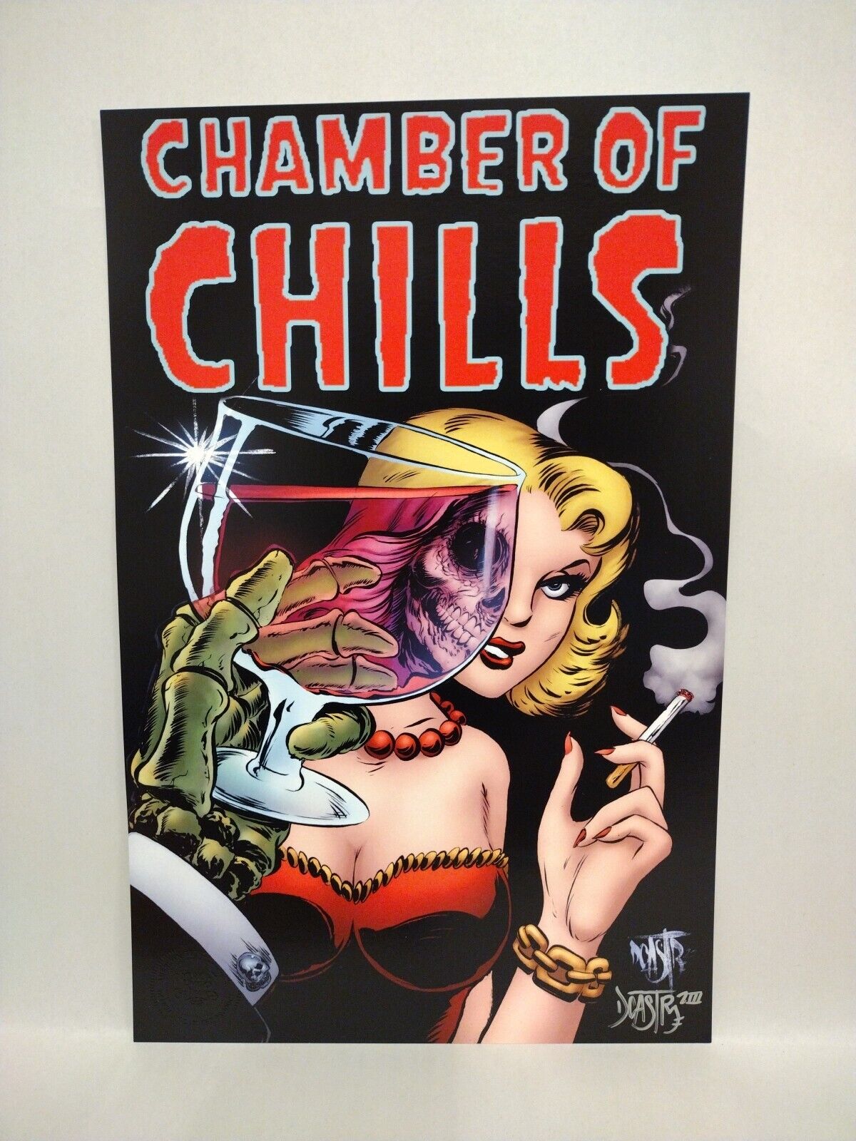 Chamber Of Chills (2023) Dave Castr 11X17" Limited Horror Portfolio Set W Sketch