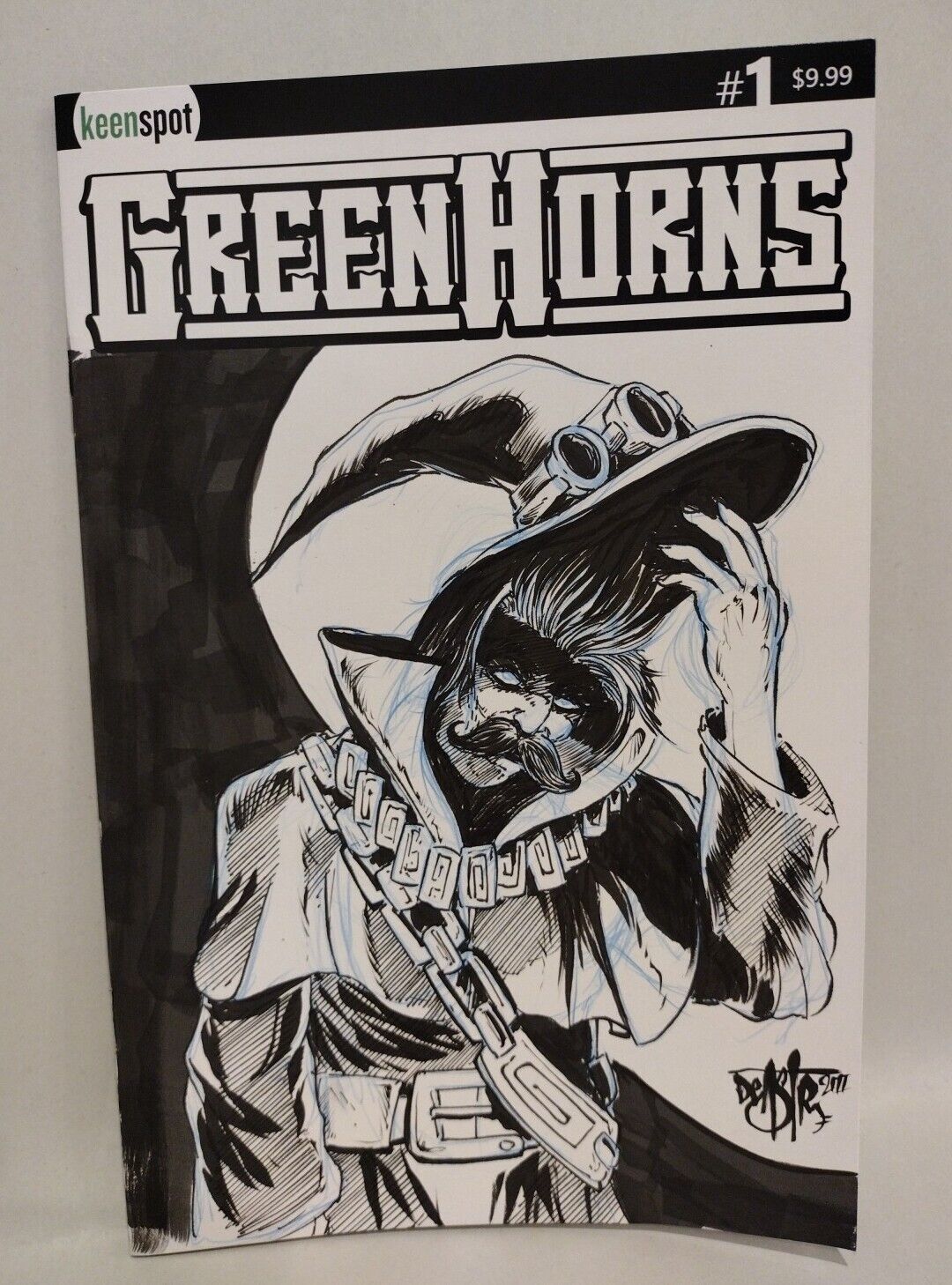 Green Horns #1 (2023) Keenspot Sketch Cover Variant W Original Dave Castr Art