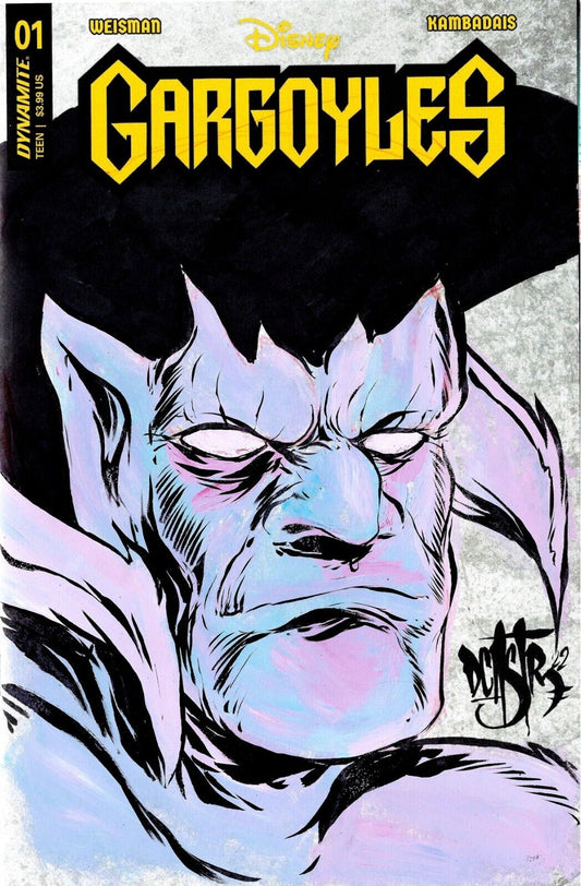 GARGOYLES #1 (2022) Blank Cover Dynamite Comic w Goliath Original Dave Castr Art