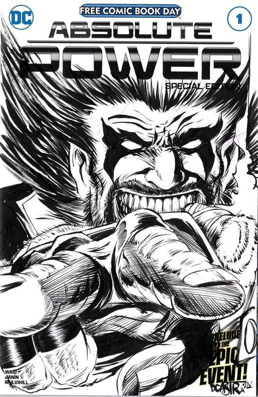 Absolute Power 1 (2024) DC Comic Sketch Var Cover W Original Lobo DCastr Art