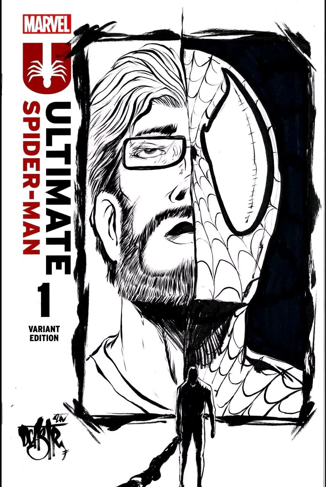 Ultimate Spider-Man #1 (2024) 4th Print Sketch Cover Comic W Original DCastr Art