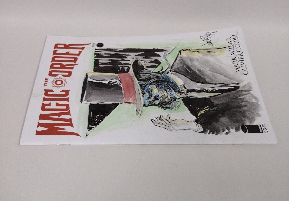 Magic Order #1 (2018) Image Sketch Cover Variant Comic w Original Art  DCastr 