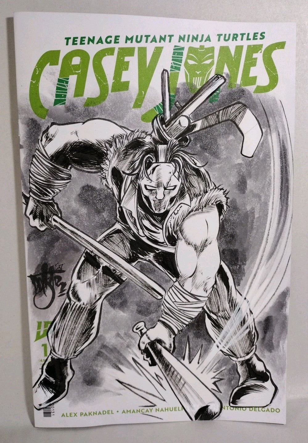 TMNT Casey Jones #1 (2025) IDW Comic Sketch Cover Variant W Original DCastr Art