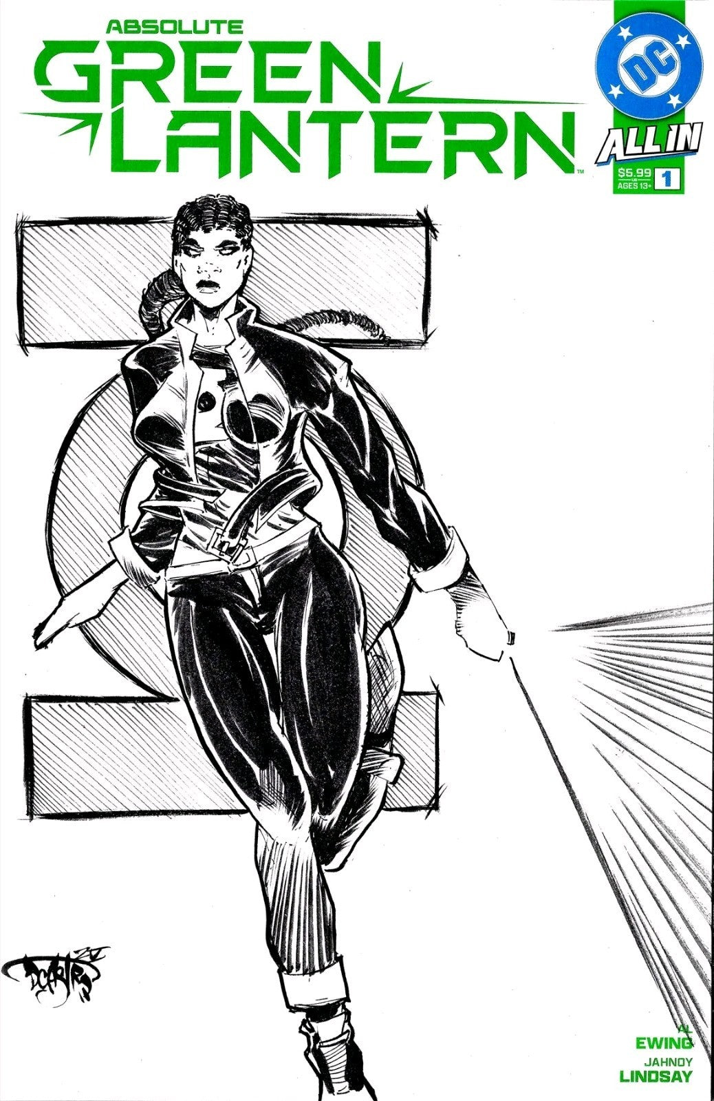 Absolute Green Lantern #1 (2025) DC Sketch Variant Cover W Original DCastr Art