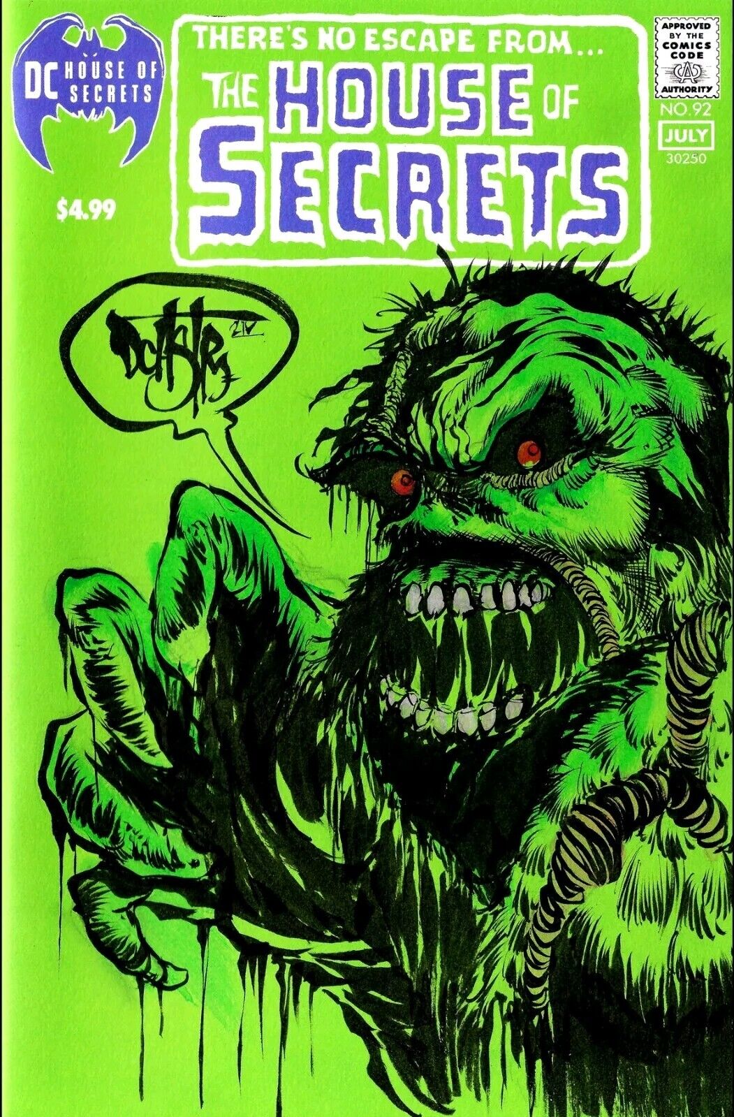 House Of Secrets 92 Facsimile (2024) DC Comic Sketch Cover W Original DCastr Art