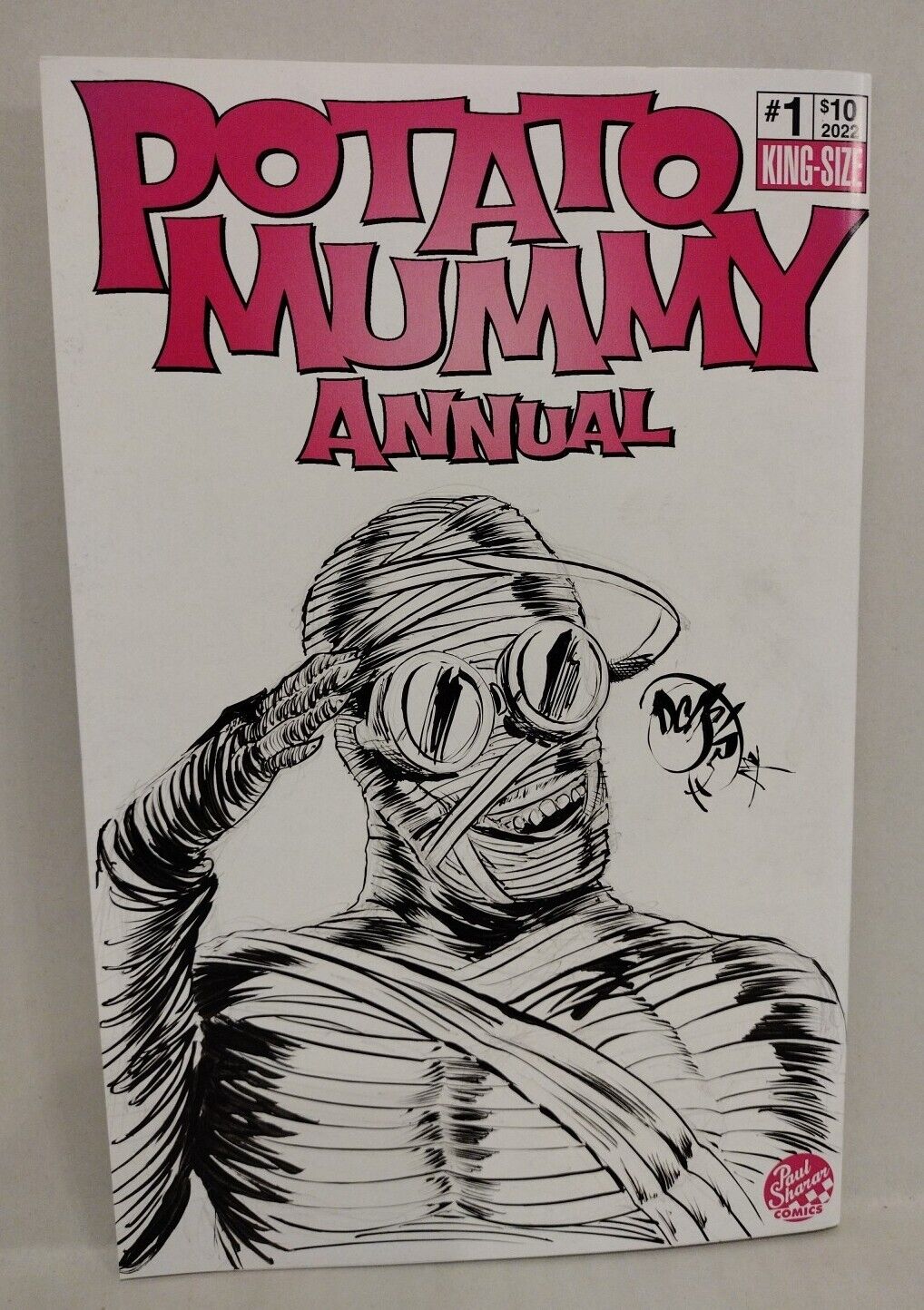 POTATO MUMMY ANNUAL #1 Sketch Cover Comic Variant Original DCastr Art COA