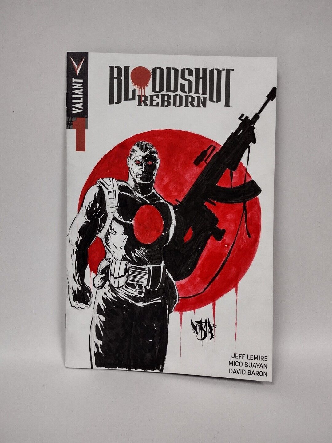 Bloodshot Reborn #1 (2015) Blank Cover Comic w Original Bloodshot Art  Dcastr 