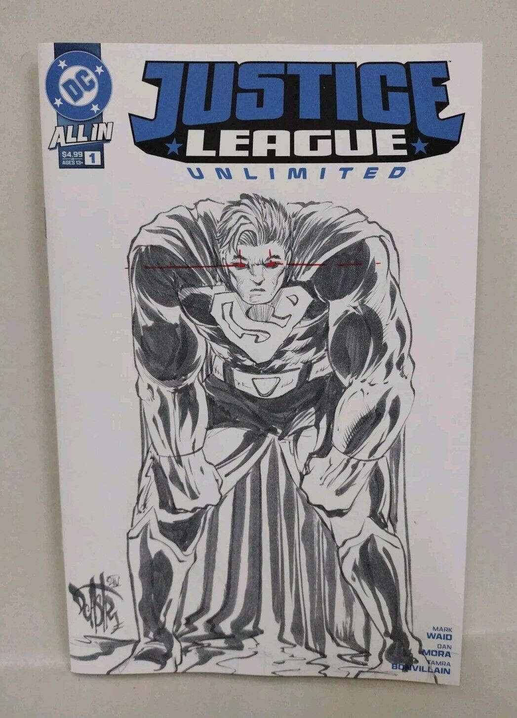 Justice League Unlimited #1 (2024) DC Sketch Variant Comic W Original DCastr Art