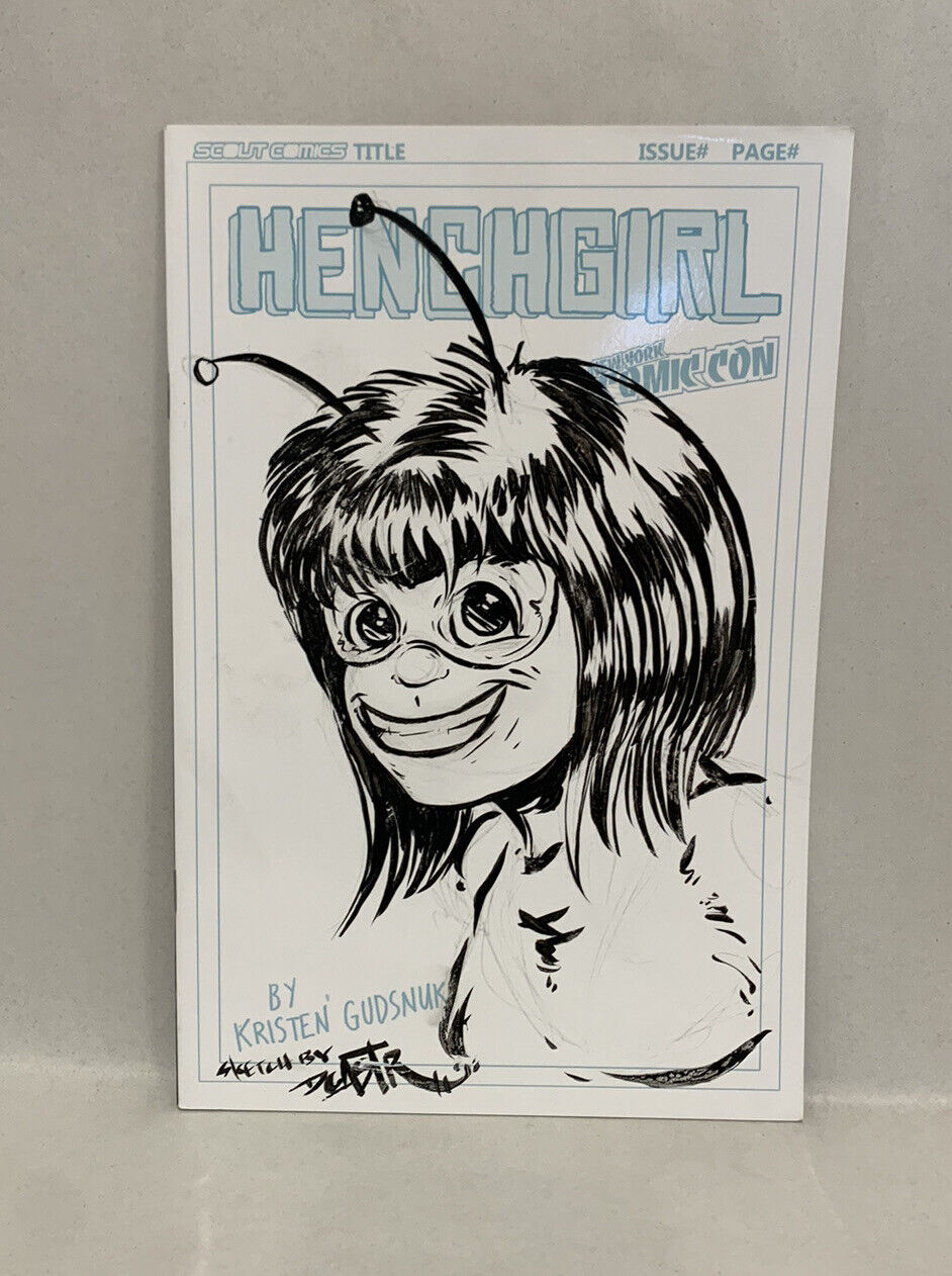 HENCHGIRL #1 Blank Variant Cover Comic 2015 W Original Art Dave Castr