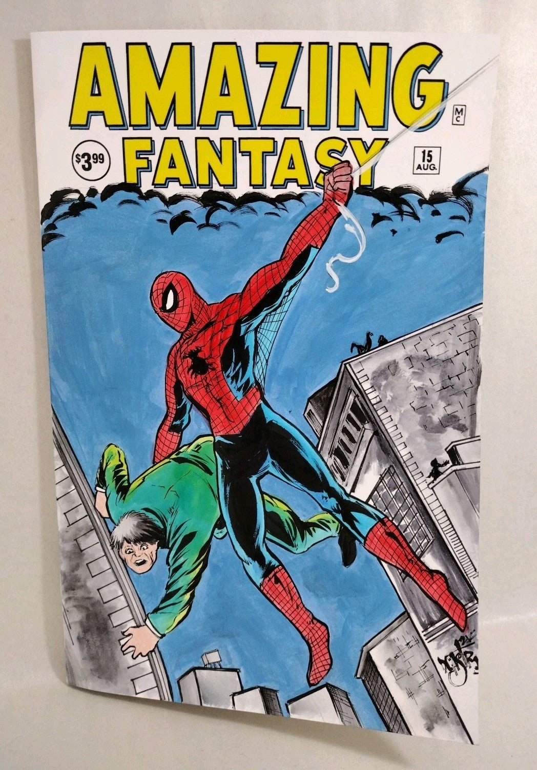 Amazing Fantasy #15 (2019) Facsimile Edition Sketch Cover W Original DCastr Art