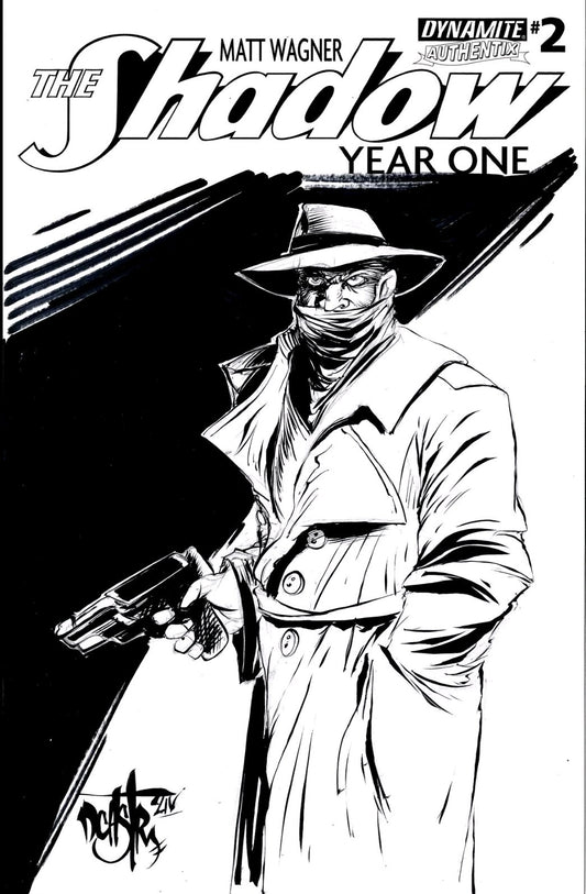 The Shadow Year One #2 (2013) Sketch Cover Variant W Original Dave Castr Art