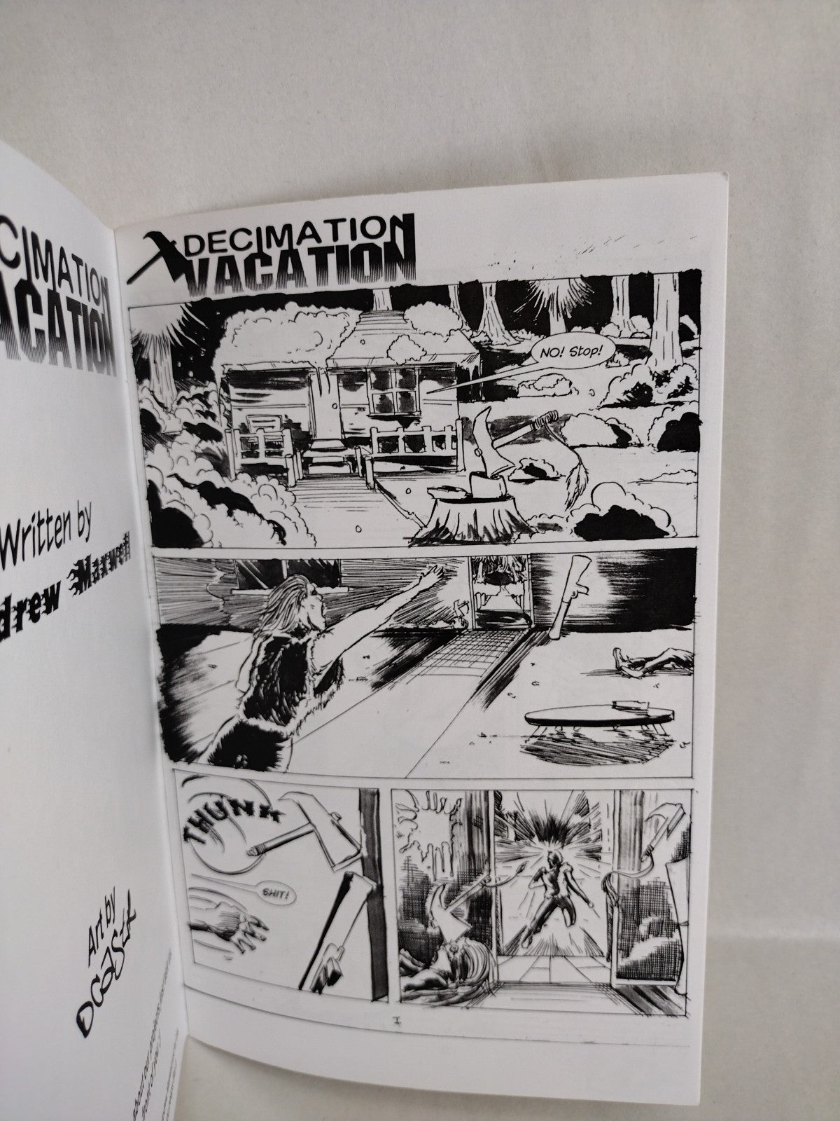 Decimation Vacation (2015) Dave Castr Andrew Maxwell Horror Comic Zine W Sketch