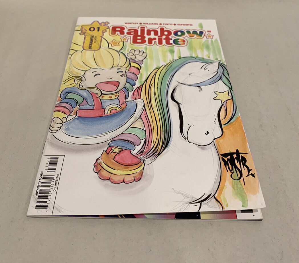 RAINBOW BRITE #1 Blank Sketch Variant Cover Comic 438 W Original Art Dave Castr