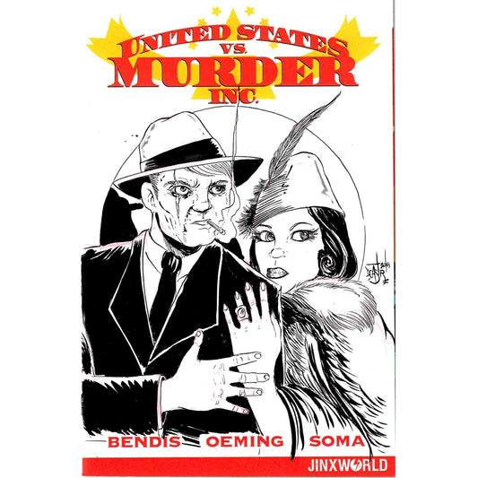 United States vs. Murder Inc. #1 (2018) Blank Sketch Cover W Original Art DCastr