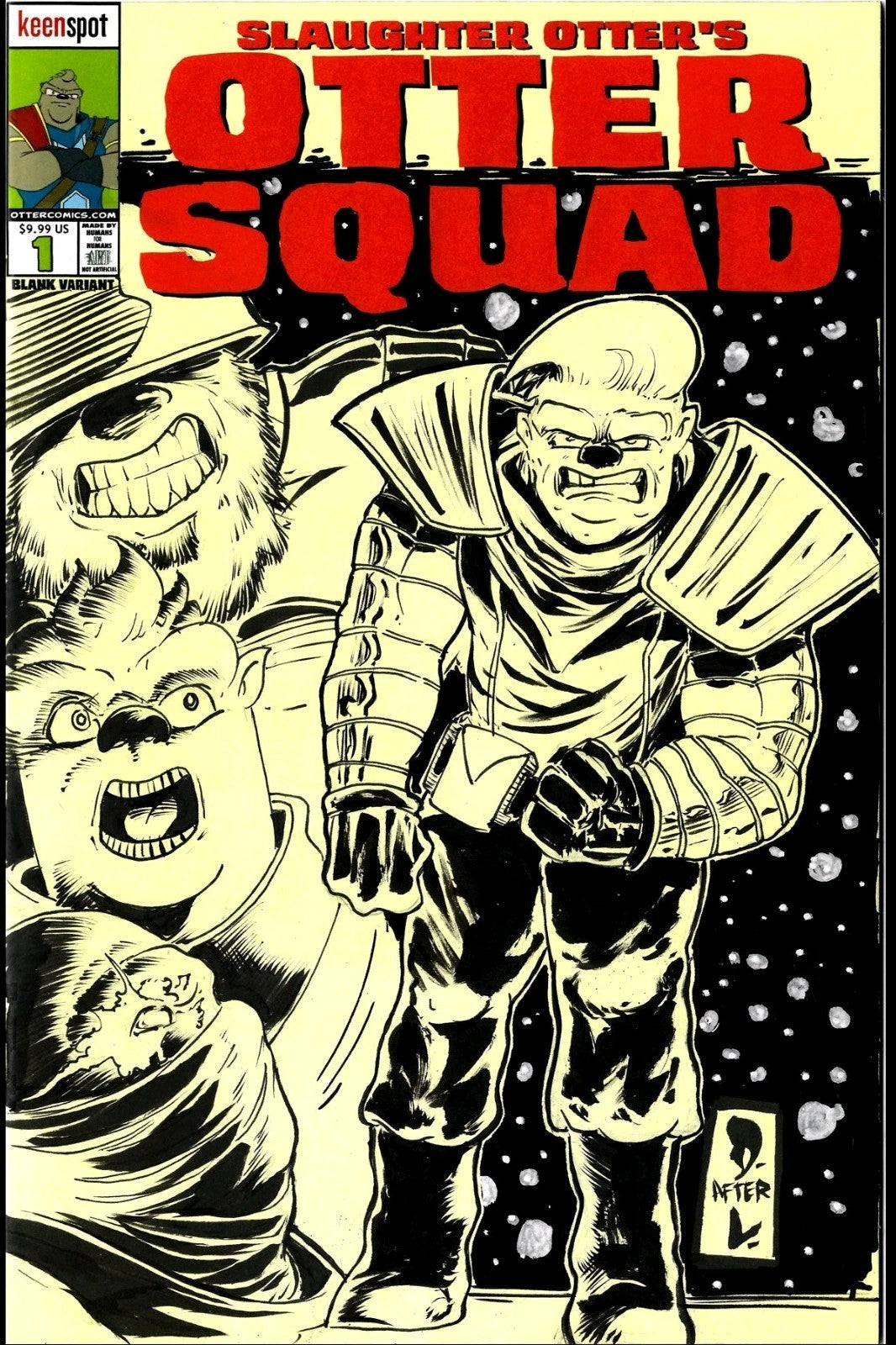 Otter Squad #1 (2026) Keenspot Comic Sketch Cover Var W Original Dave Castr Art