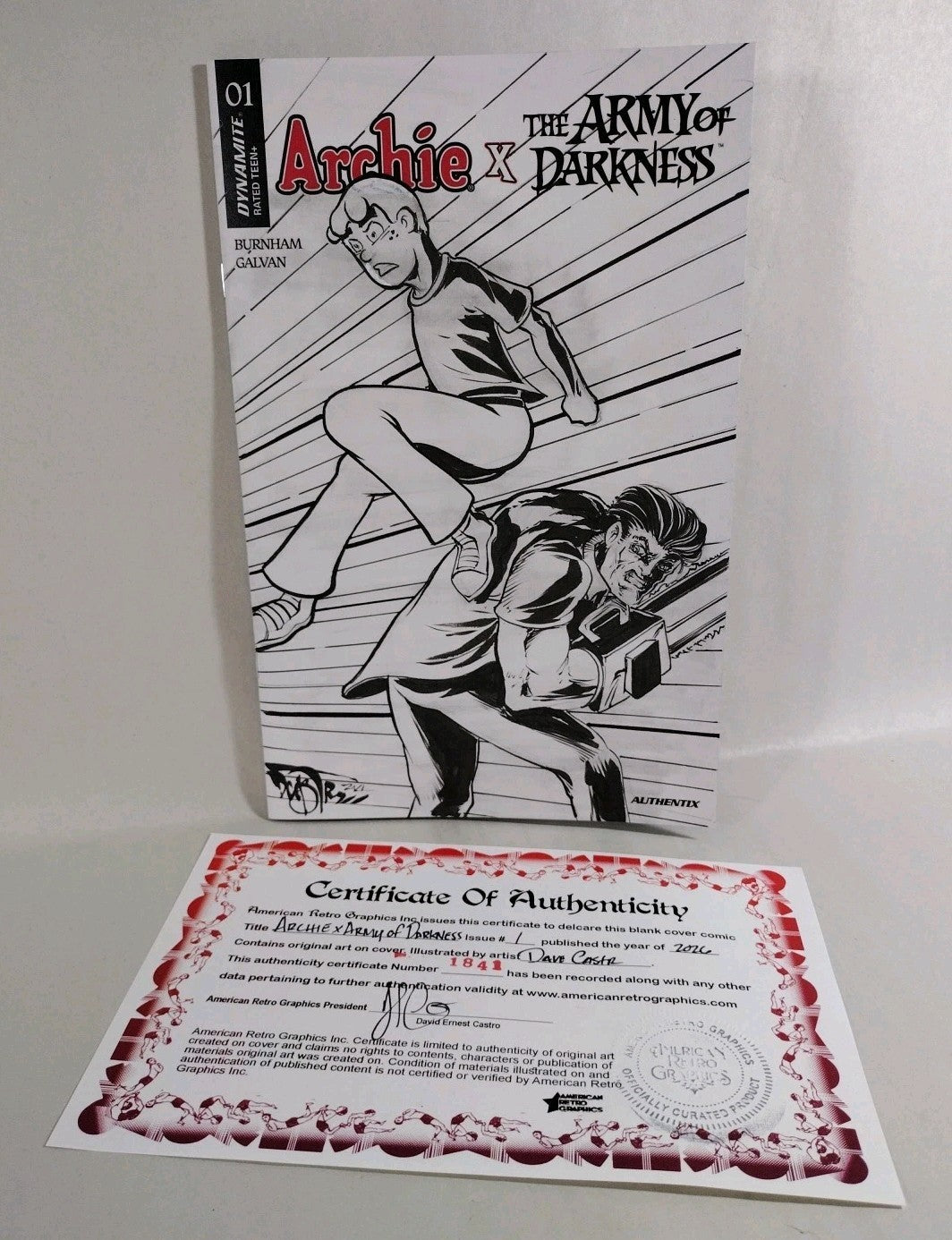 Archie X AOD #1 (2026) Dynamite Sketch Variant Comic W Original Dave Castr Art