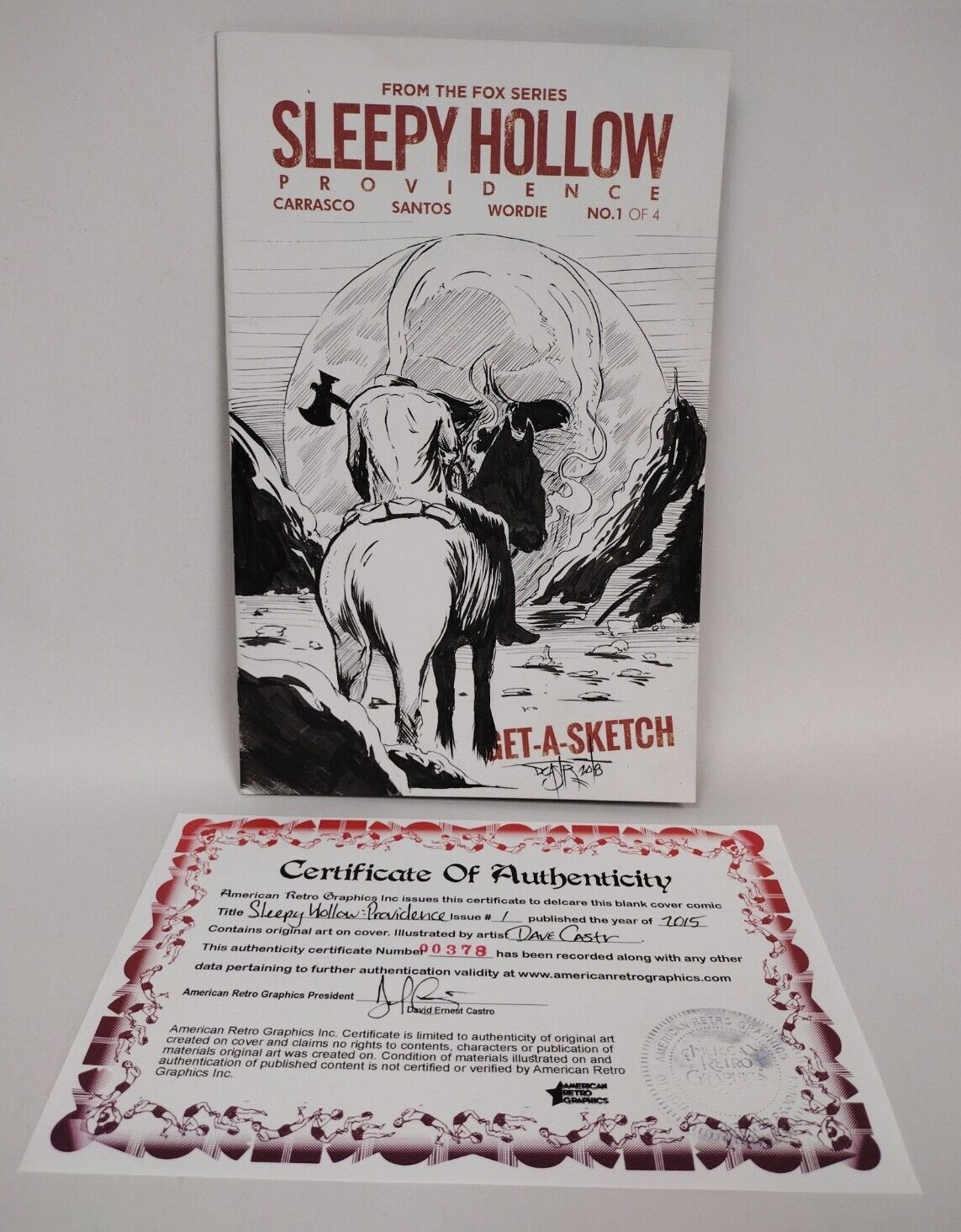 Sleepy Hollow Providence #1 (2015) Blank Sketch Cover W Original Art DCastr 