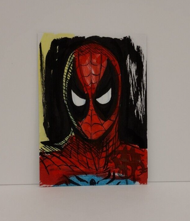 DCastr Iron Claw Series Personal Sketch Card Original 1/1 SpiderMan Art W Holder