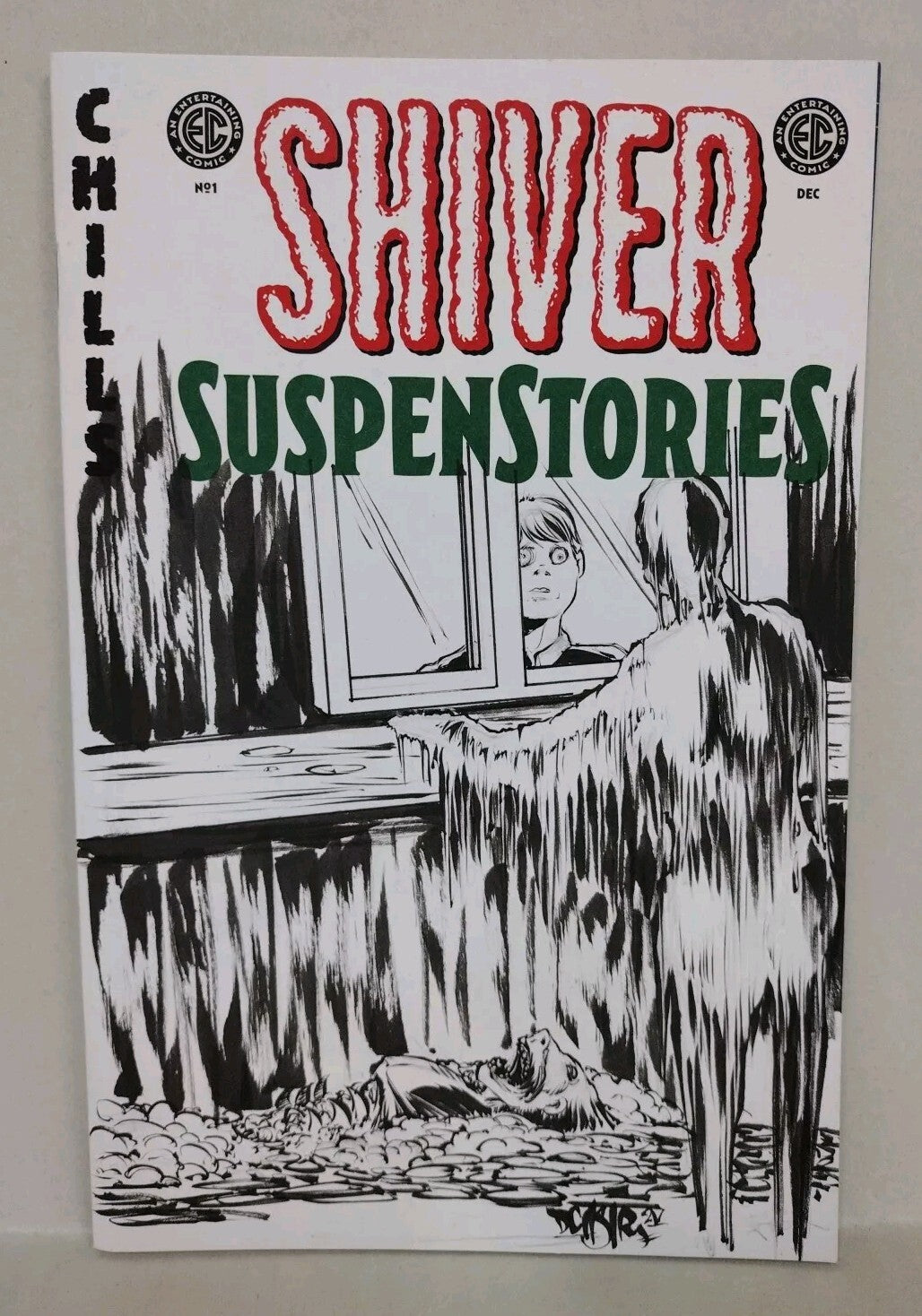 Shiver Suspenstories #1 (2024) EC Comic Sketch Cover W Original Dave Castr Art