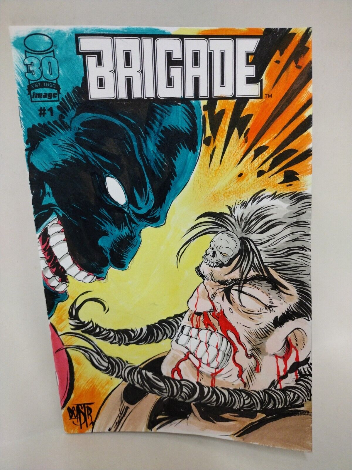 Brigade Remastered #1 (2022) Image Comic Blank Cover W Original DCastr Art COA