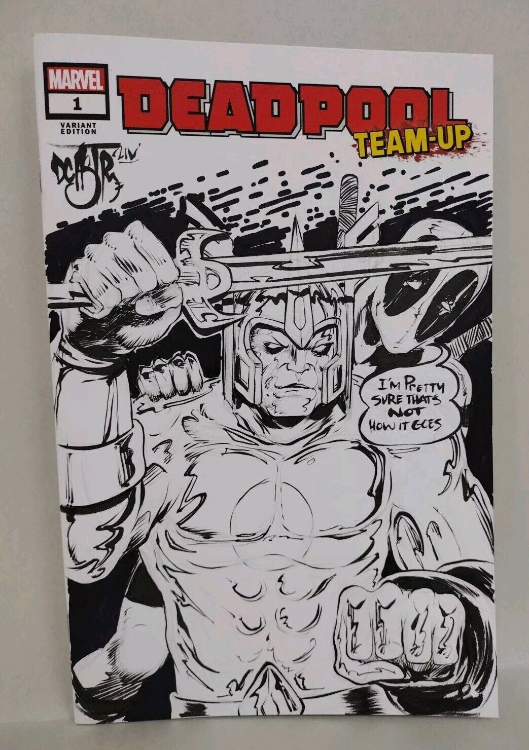 Deadpool Team-Up #1 (2024) Marvel Sketch Variant With Original Dave Castr Art