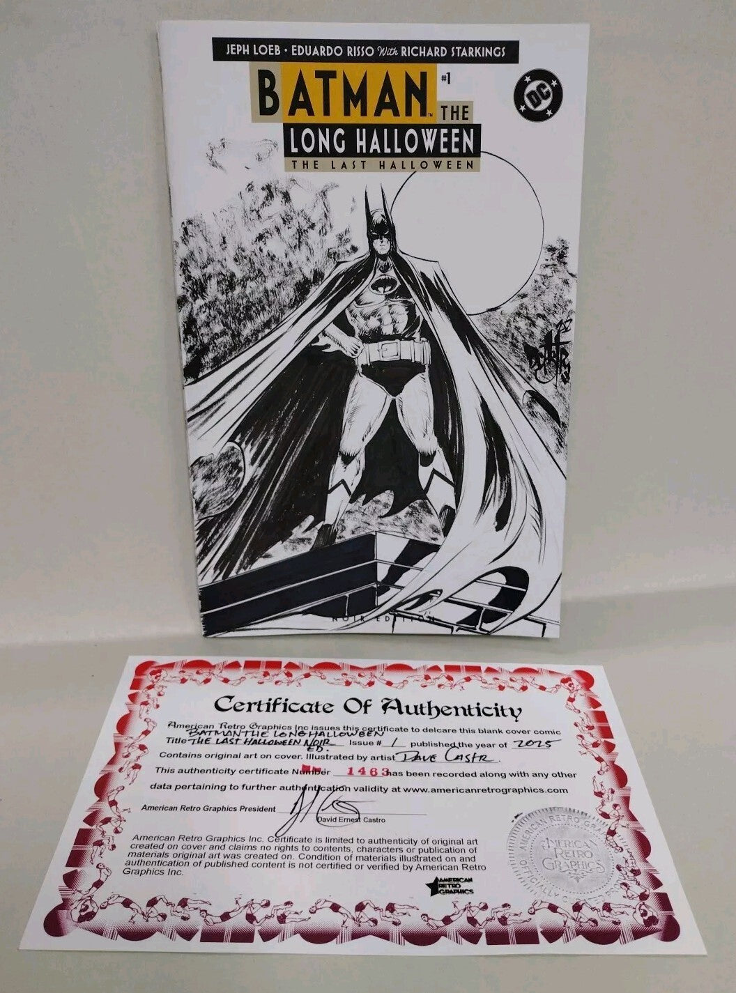 Batman Long Halloween Noir Ed #1 (2025) Sketch Var Comic W Original DCastr Art