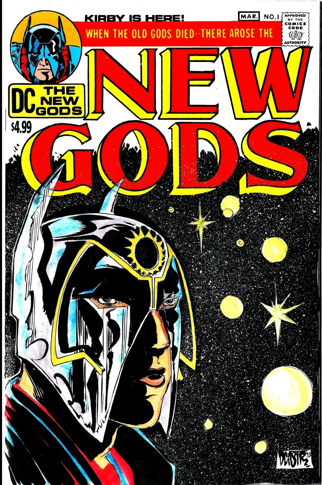 New Gods Facsimile Ed #1 (2026) DC Comic Sketch Cover W Original Dave Castr Art