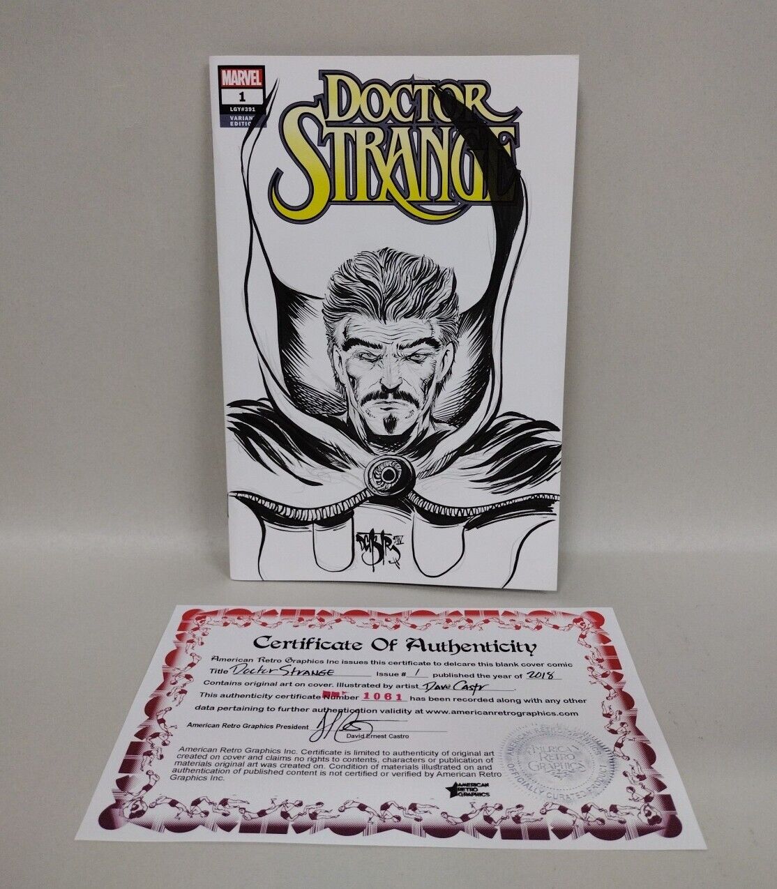 Doctor Strange (2018) #1 Blank Cover Variant Comic W Original DCastr Art COA1061