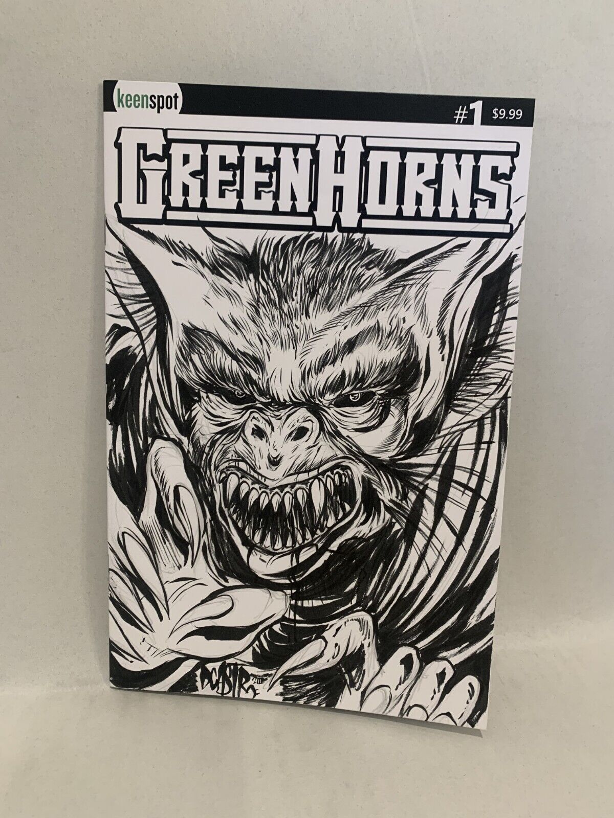 Green Horns #1 (2023) Keenspot Sketch Cover Variant W Original Dave Castr Art