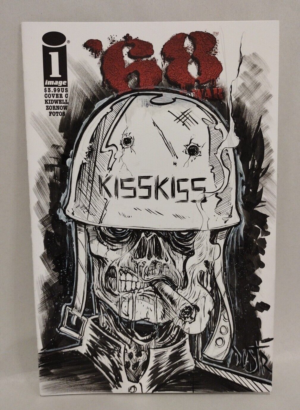 68 Rule Of War 1 2014 Blank Variant Image Comic w Original Dave Castr Zombie Art