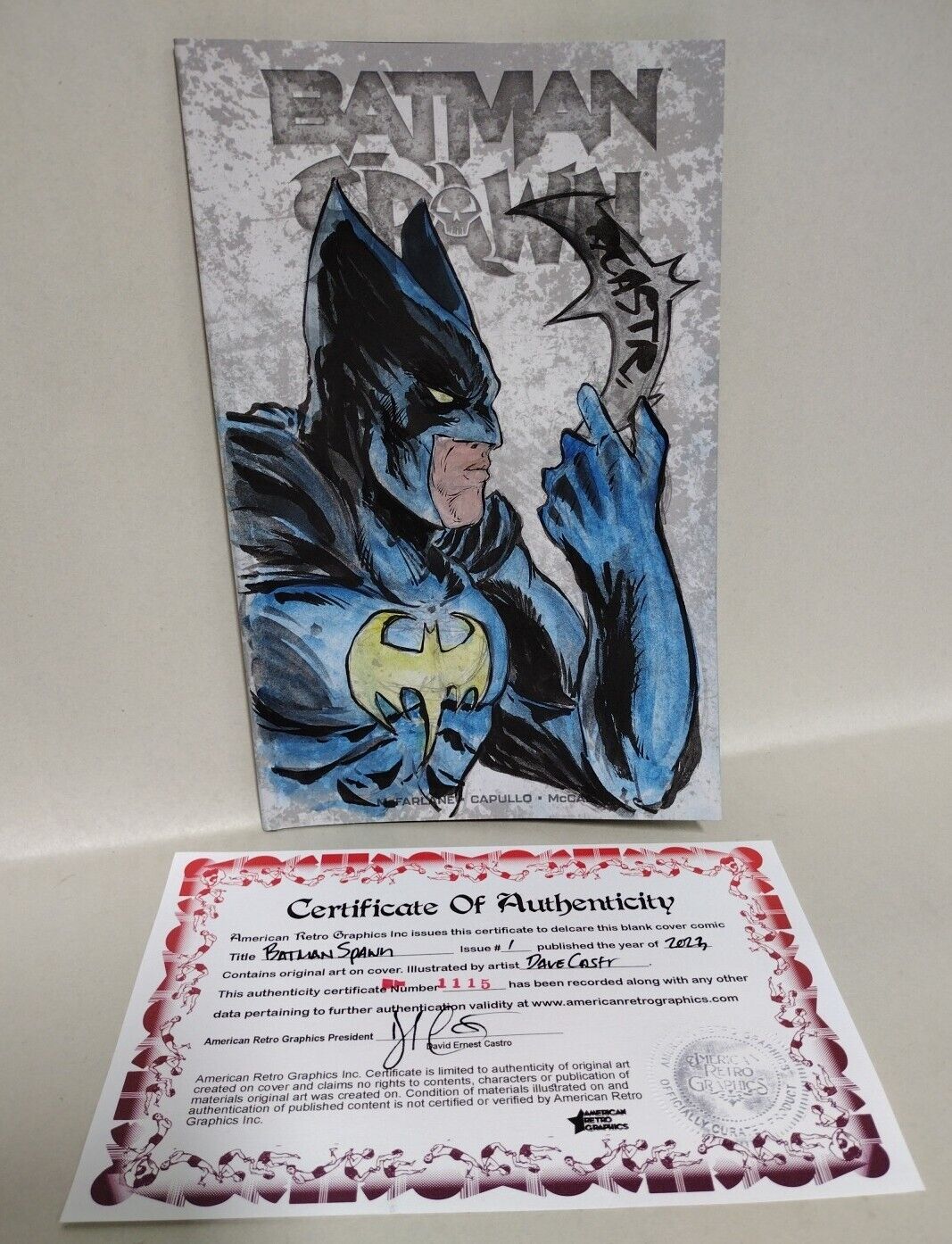 Batman Spawn 1 (2023) Sketch Cover Variant Image Comic w Original DCastr Art COA