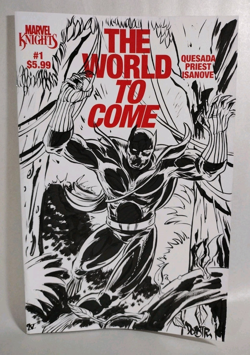 The World To Come (2025) Marvel Sketch Cover Variant Comic W Original DCastr Art