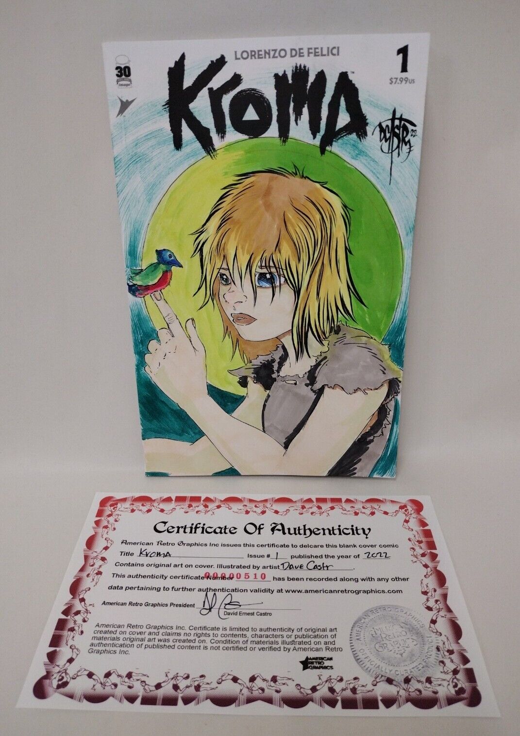 KROMA #1 (2022) De Felici Image Comic Blank Cover w Original DCastr Art ARG COA