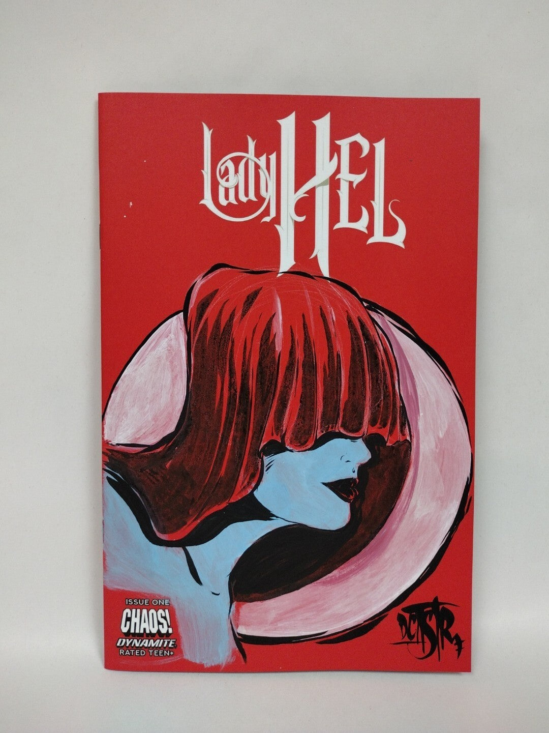 Lady Hel #1 (2022) Dynamite Red Sketch Cover Var Comic w Original Art Dave Castr