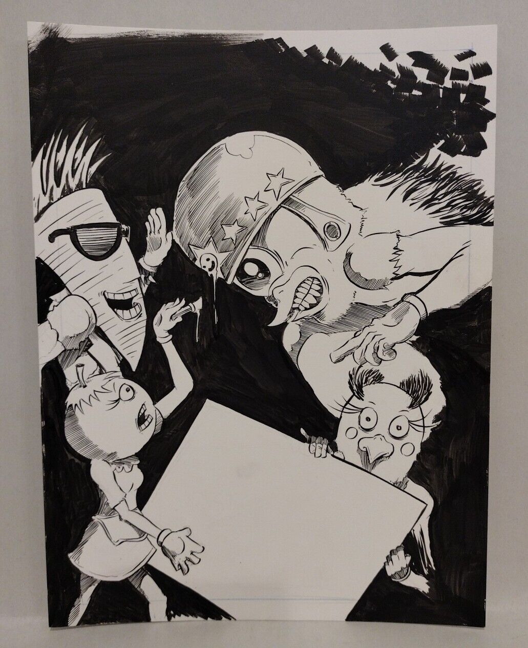 Radioactive Chicken Heads Original Unpublished Comic Art Page Set Dave Castr