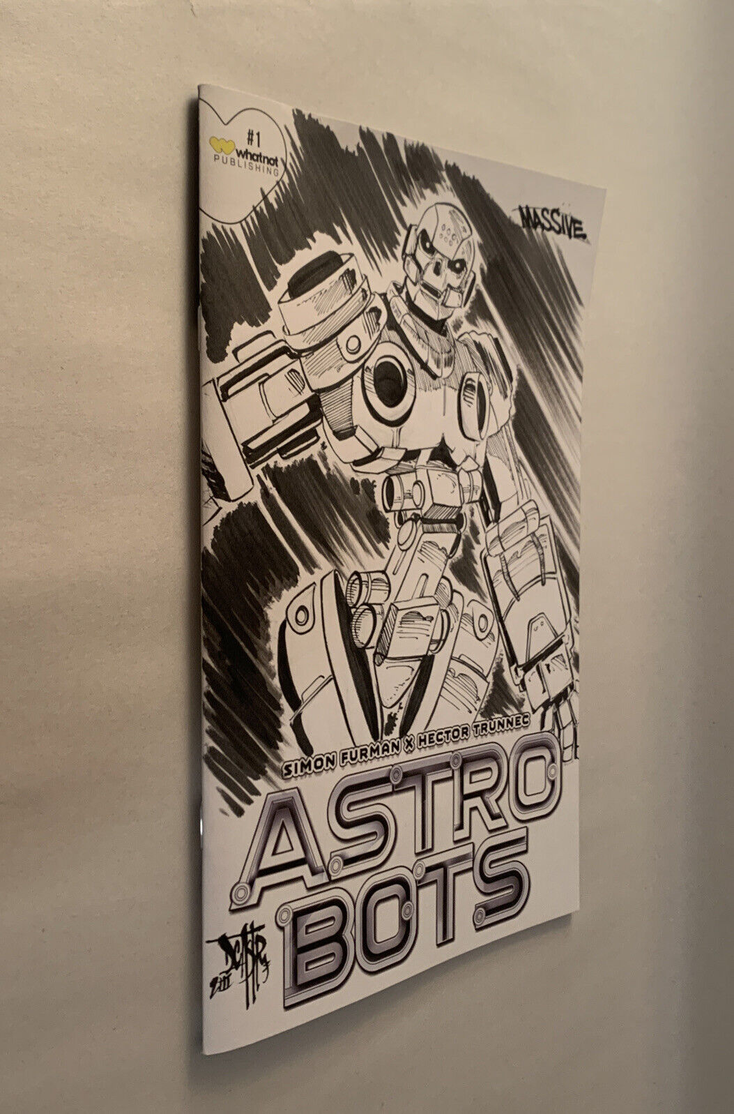 ASTRO BOTS #1 (2023) Blank Sketch Cover Comic W Original DCastr Art