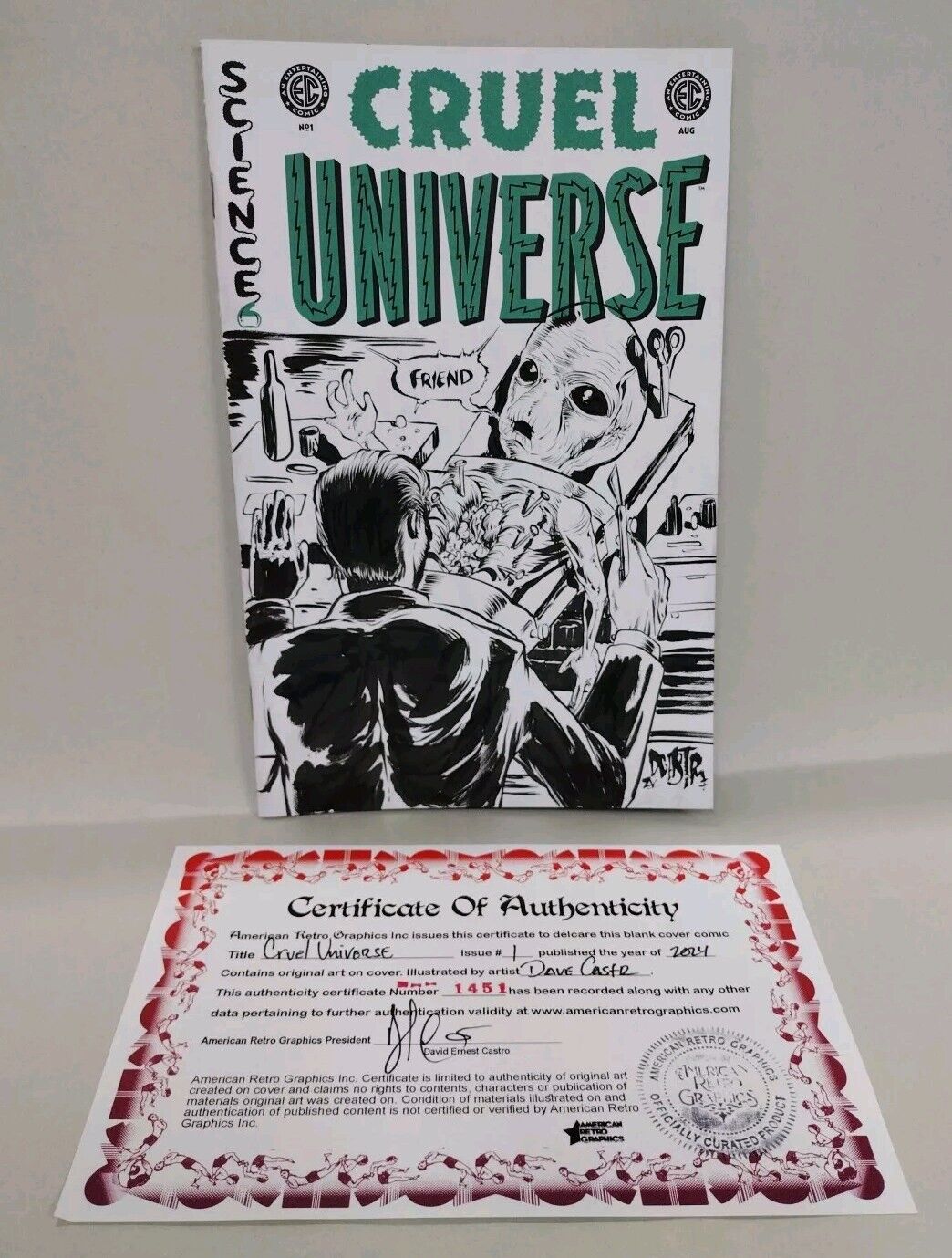 Cruel Universe #1 (2024) Oni EC Comic Sketch Cover Variant W Original DCastr Art