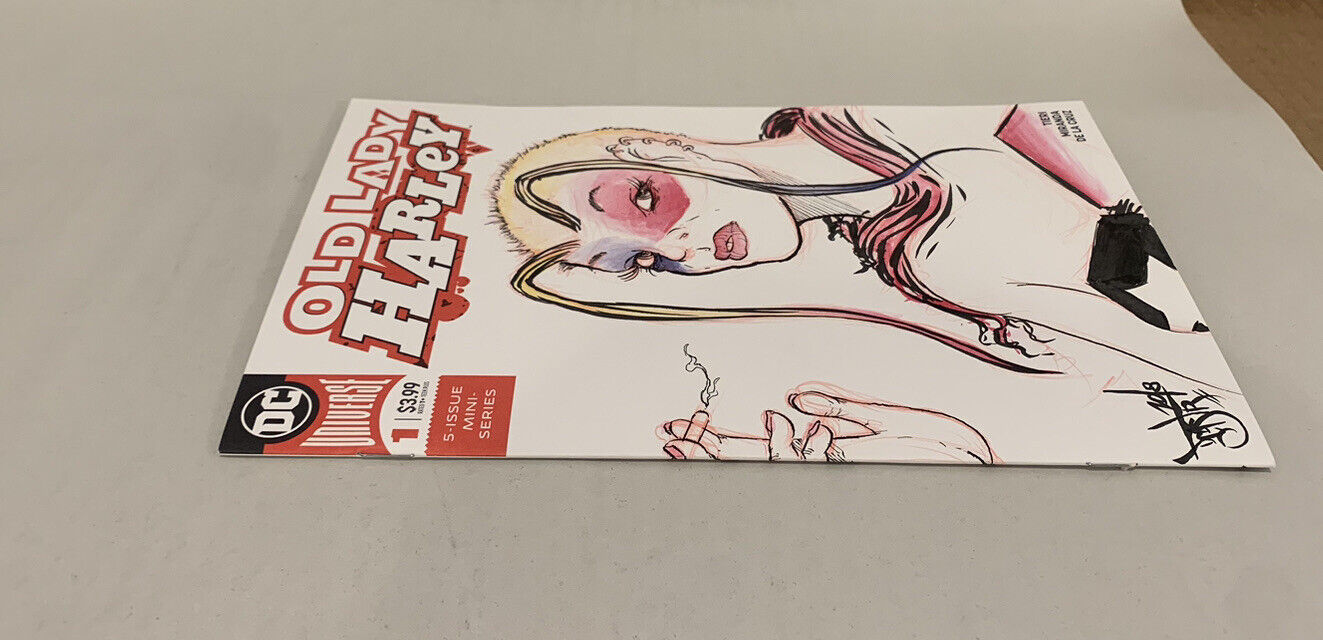 OLD LADY HARLEY #1 Blank Variant Cover W Original Dave Castr Old Creep Art