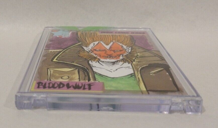 Indie Comic Icons (2023) ARG Sketch Card w Original Blood Wulf Image Art DCastr