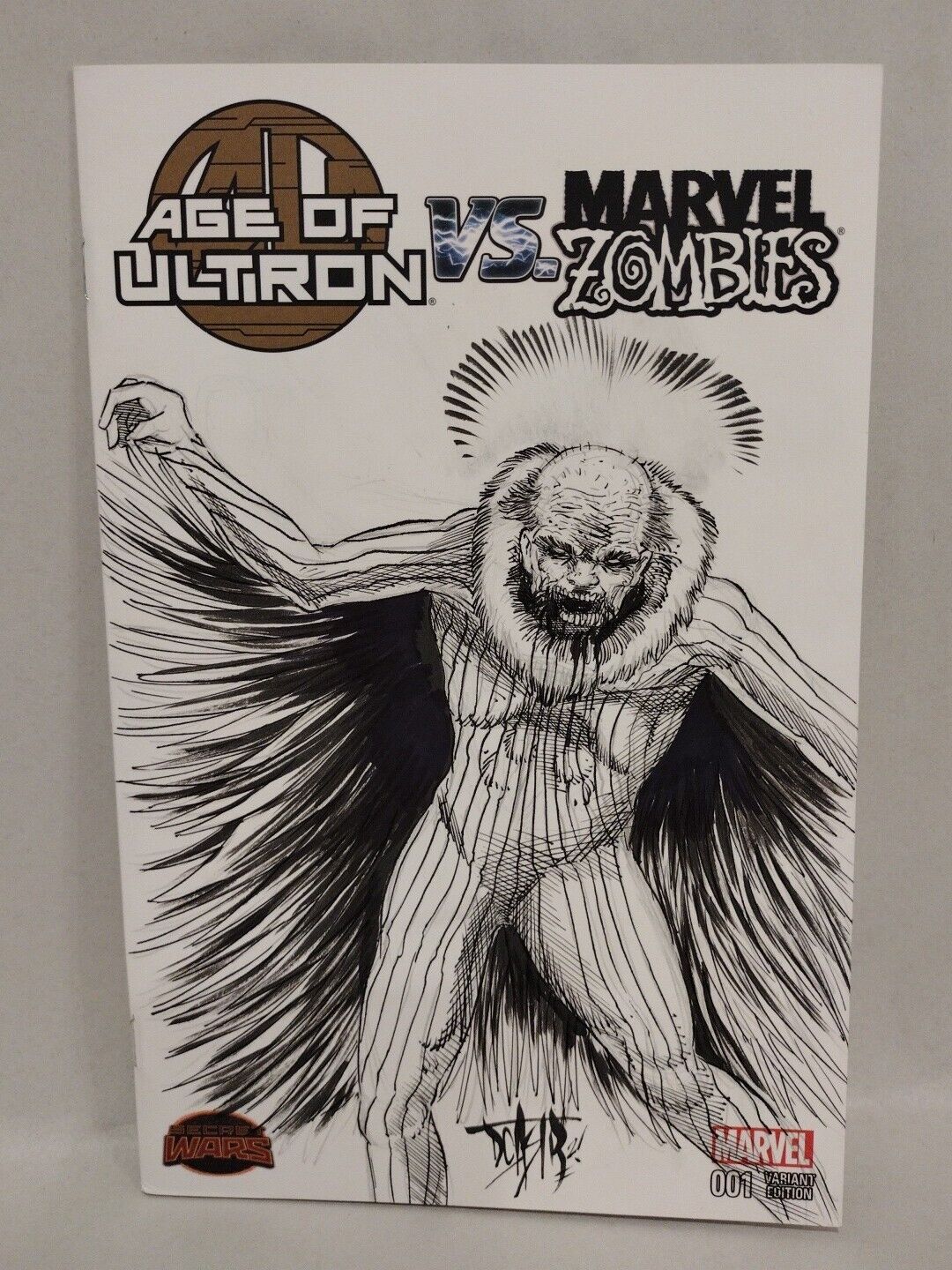 Age of Ultron vs. Marvel Zombies #1 Blank Cover Variant w Original Art Dcastr 