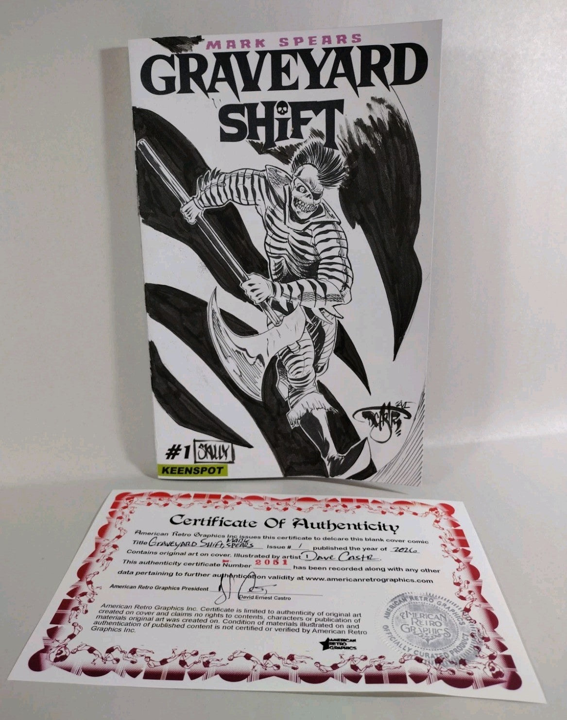 Graveyard Shift #1 Mark Spears Keenspot Comic Sketch Cover W Original DCastr Art