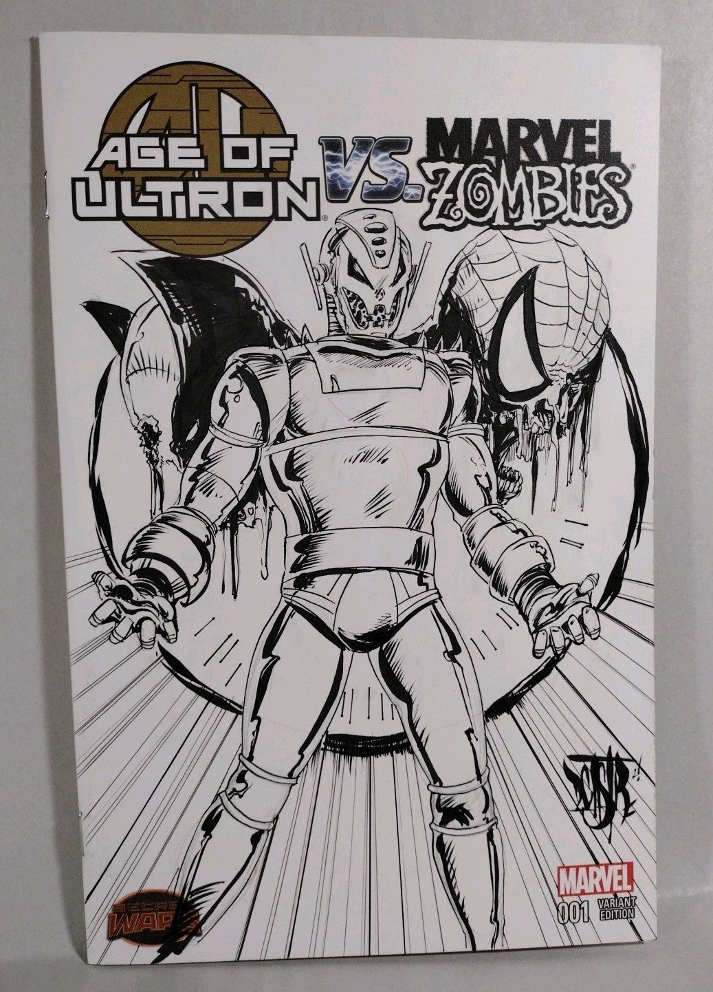 Age of Ultron vs Marvel Zombies #1 Sketch Cover Variant w Original DCastr Art