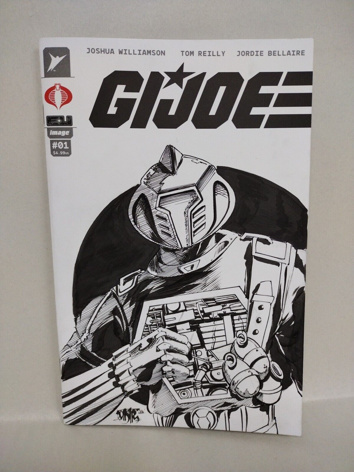 GI Joe 1 (2024) Image Sketch Cover Cobra Var Comic W Original DCastr BATS Art