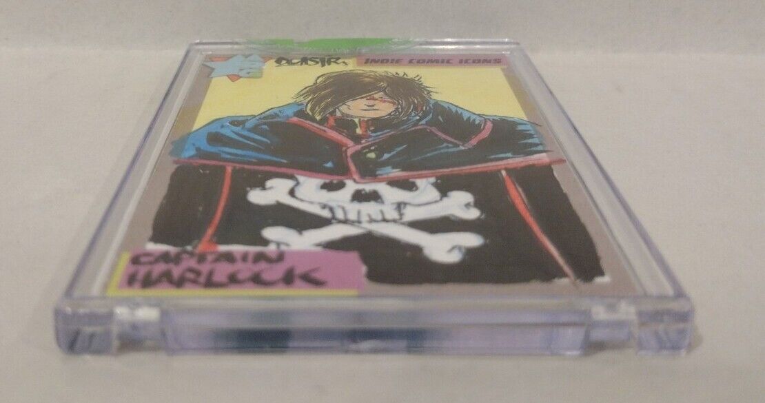 Indie Comic Icons (2023) ARG Sketch Card w Original Captain Harlock Art DCastr