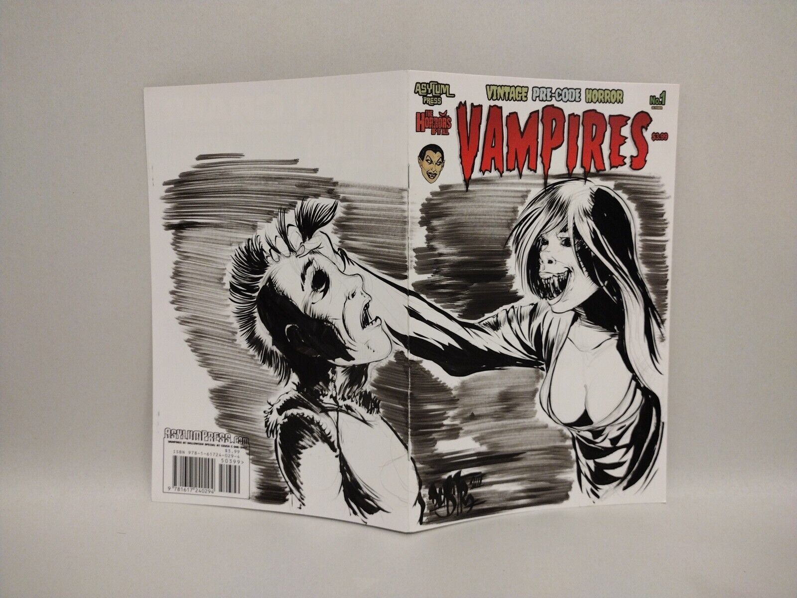 Vampires Halloween Special 1 (2021) Sketch Cover Variant W Original DCastr Art