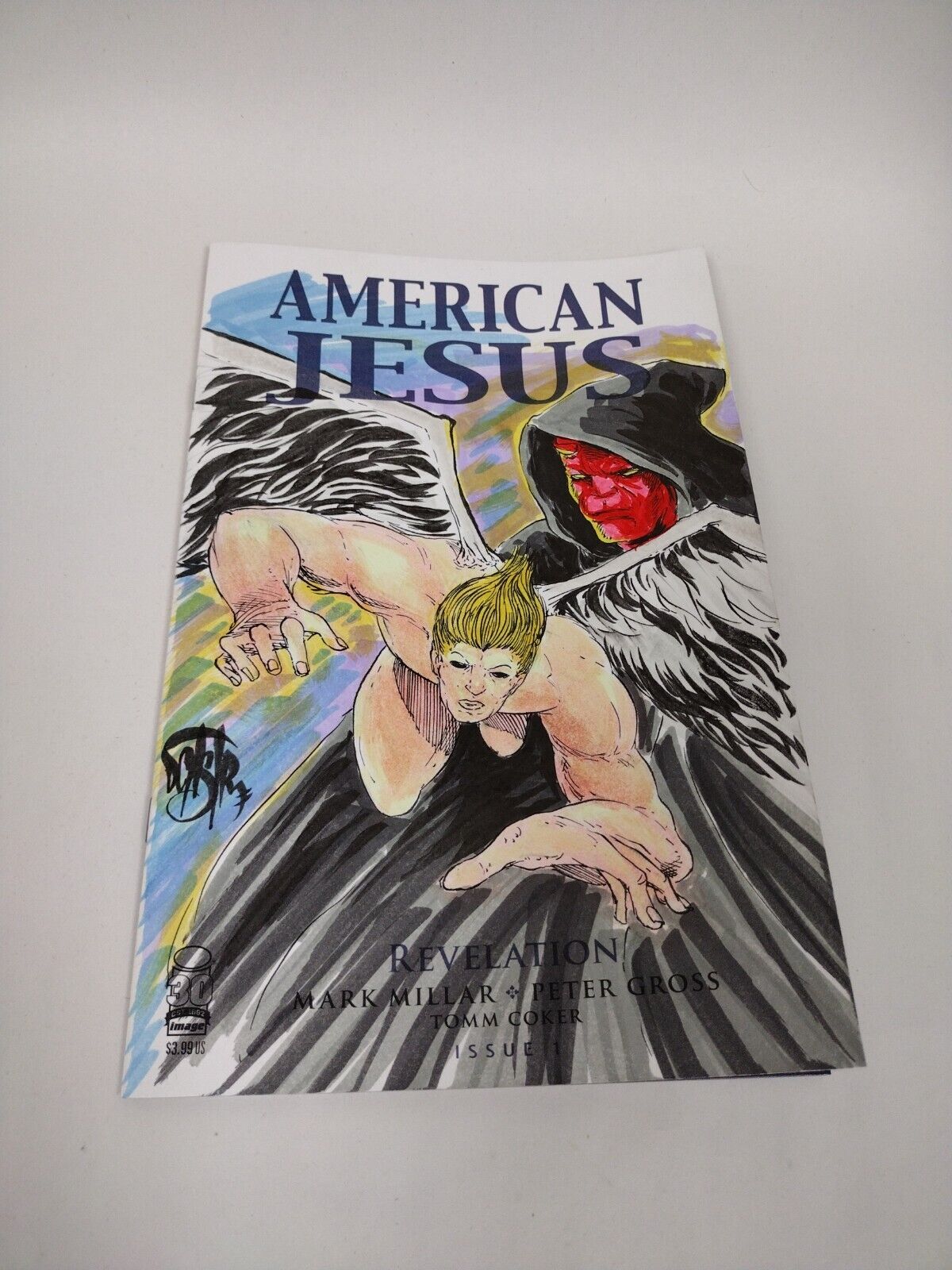 AMERICAN JESUS: REVELATION #1 Blank Cover Variant Original DCastr Art COA