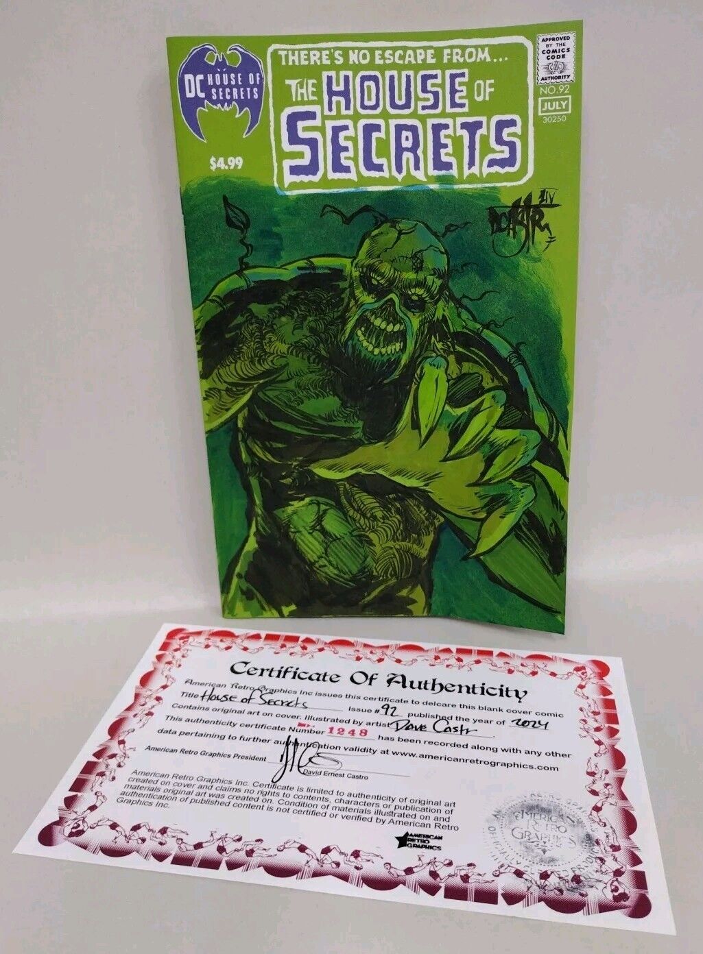 House Of Secrets 92 Facsimile (2024) DC Comic Sketch Cover W Original DCastr Art